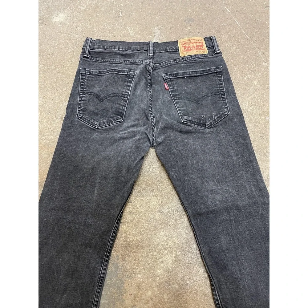 Levis 502 Jeans‎ Mens 31x30 Gray Tapered Leg Stretch Denim Zip Fly 5-Pocket